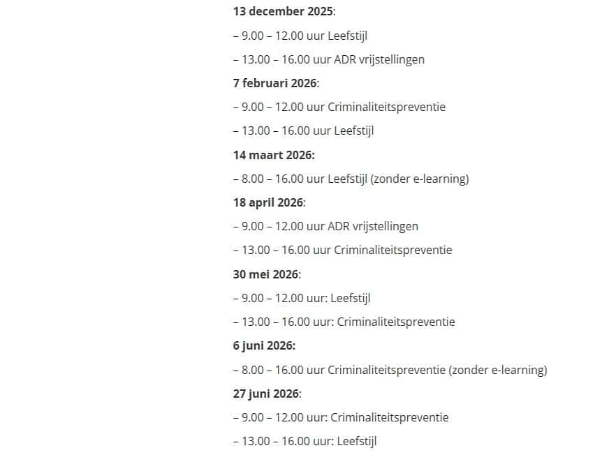 Code95-opleidingen